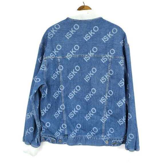 New ISKO Denim Jacket Mens XL? Influencer Sportive Button Front Jean - Picture 5 of 8